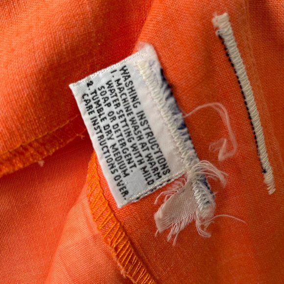 Creamsicle Dreamsicle Mini Skirt w Back Pocket & Rick Rack Trim 60s/70s - Picture 5 of 8